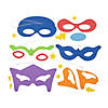 8 1/2" Multicolored Superhero Mask Foam Craft Kit - Makes 12 Image 1