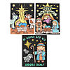 8 1/2" x 11" Bulk 48 Pc. Color Your Own Nativity Scene Cardstock Fuzzy Posters Image 1