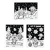 8 1/2" x 11" Color Your Own Winter Paper Fuzzy Posters - 24 Pc. Image 1