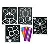 8 1/2" x 11" Spring Flowers Paper Sticker Dot Art - 12 Pc. Image 1