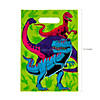 8 1/2" x 12" Bright Dino Party Plastic Goody Bags - 12 Pc. Image 1