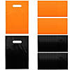 8 1/2" x 12" Bulk 100 Pc. Orange & Black Plastic Goody Bag Kit Image 1