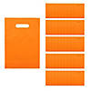 8 1/2" x 12" Bulk 50 Pc. Bright Orange Plastic Goody Bags with Handles Image 1