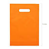 8 1/2" x 12" Bulk 50 Pc. Bright Orange Plastic Goody Bags with Handles Image 1