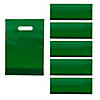 8 1/2" x 12" Bulk 50 Pc. Green Plastic Goody Bags with Handles Image 1