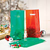 8 1/2" x 12" Bulk 50 Pc. Green Plastic Goody Bags with Handles Image 2
