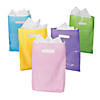 8 1/2" x 12" Bulk 50 Pc. Pastel Plastic Goody Bags Image 2