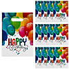 8 1/2" x 12" Happy Birthday Balloon Plastic Goody Bags - 12 Pc. Image 1