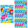 8 1/2" x 12" Pool Party Plastic Goody Bags - 12 Pc. Image 1