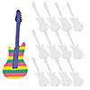 8 1/2" x 26 3/4" DIY Design Your Own Cardstock Guitar Cutouts - 12 Pc. Image 1