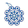 8 1/4" Snowflake Glitter Mosaic Blue & White Foam Craft Kit- Makes 12 Image 1