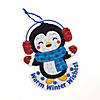 8 1/4" Winter Penguin Warm Winter Wishes Glitter Mosaic Foam Craft Kit- Makes 12 Image 1