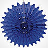 8" - 10" Blue Hanging Tissue Paper Fan Decorations - 12 Pc. Image 2