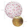 8" - 12" Butterfly Floral Hanging Paper Lanterns - 6 Pc. Image 1