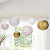 8" - 12" Butterfly Floral Hanging Paper Lanterns - 6 Pc. Image 2