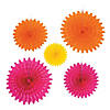 8" - 16" Bright Fiesta Party Hanging Paper Fans - 12 Pc. Image 1