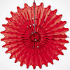 8" - 16" Red Hanging Paper Fans - 12 Pc. Image 2