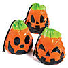 8 3/4" Bulk 72 Pc. Halloween Jack-O'-Lantern Plastic Goody Bags Image 2