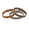 8 3/4" Inspirational Tan, Brown & Grey Leather Bracelets - 12 Pc. Image 1