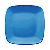 8.5" Blue Flat Rounded Square Disposable Plastic Buffet Plates (50 Plates) Image 1
