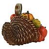 8.5" Fall Harvest "Give Thanks" Cornucopia Decoration Image 3