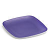 8.5" Purple Flat Rounded Square Disposable Plastic Buffet Plates (50 Plates) Image 1