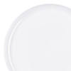 8.5" White Flat Round Disposable Plastic Appetizer/Salad Plates (120 Plates) Image 1
