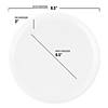 8.5" White Flat Round Disposable Plastic Appetizer/Salad Plates (120 Plates) Image 2