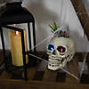 8.75" LED Lighted Succulent Halloween Skull Planter Image 2