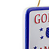 8.75" Metal Patriotic "GOD BLESS AMERICA" Sign with Stars Wall Decor Image 2