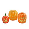 8&quot; &amp;#8211; 8 1/2&quot; Halloween Stackable Nesting Jack-O&amp;#8217;-Lanterns Set - 3 Pc. Image 2