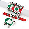 8" - 8 1/4" Bulk 144 Pc. Jingle Bell Red & Green Nylon Christmas Bracelets Image 1