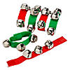 8" - 8 1/4" Jingle Bell Red & Green Nylon Christmas Bracelets - 12 Pc. Image 1