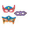 8&quot; - 8 3/4&quot; Color Your Own Paper Superhero Masks - 12 Pc. Image 1