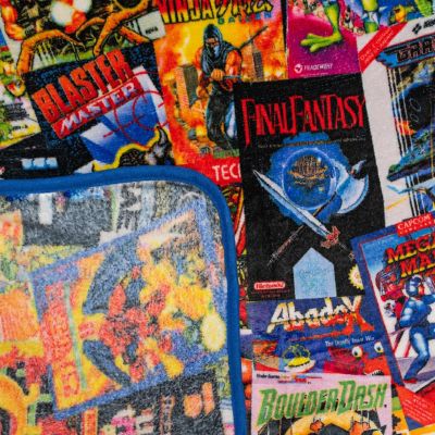 8-Bit Armageddon Retro Video Games Fleece Throw Blanket  45 x 60 Inches Image 1