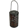 8" Black Owl Outdoor Solar Lantern with Handle Image 1