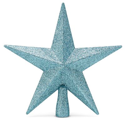8"  Blue Glitter Star Tree Topper Image 1