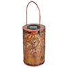 8" Bronze Foliage Outdoor Solar Lantern with Handle Image 1