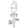 8" Bulk 12 Pc. Plastic Flaming Torch Lights Image 2