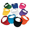 8" Bulk 50 Pc. Bright Solid Color Cotton Visor Assortment with Touch Fasteners Image 1