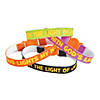 8" Christian Pumpkin Inspirational Nylon Friendship Bracelets - 12 Pc. Image 1