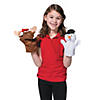 8" Christmas Santa, Snowman & Reindeer Stuffed Hand Puppets - 12 Pc. Image 1