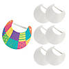 8" Diam. DIY Plain White Coil Visor Coloring Crafts - 6 Pc. Image 1