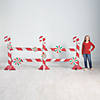 8 Ft. 9" x 40" Christmas Candy Cane Fence Cardboard Cutout Stand-Up Image 1