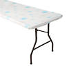 8 Ft. Snowflake Fitted Rectangle Plastic Tablecloth Image 1