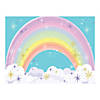 8 Ft. x 6 Ft. Pastel Rainbow with Clouds Polyester Backdrop Image 1