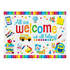 8 ft. x 6 ft. Welcome to School Polyester Photobooth Backdrop Image 1