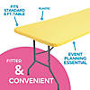 8 Ft. Yellow Fitted Rectangle Disposable Plastic Tablecloth Image 3