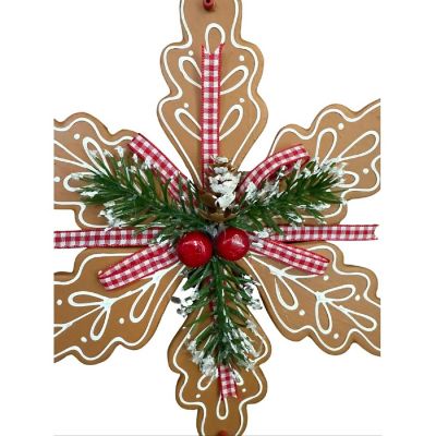 8" Gingerbread Snowflake Ornament Image 2