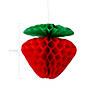 8" Large Strawberry-Shaped Honeycomb Ceiling Decorations - 6 Pc. Image 1